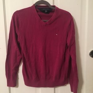 Tommy Hilfiger Small Burgundy Crew Sweater